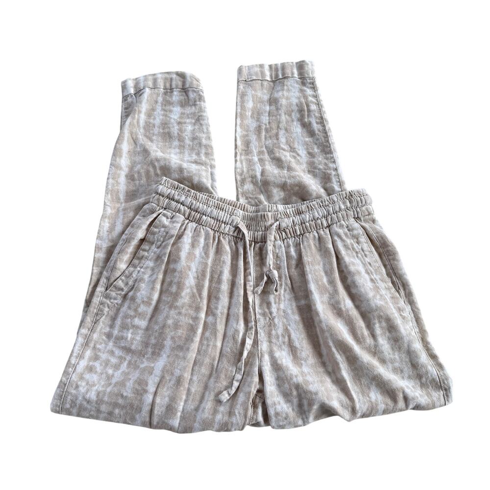 Old Navy Womens Size XS High Waisted Tie Dye Linen Blend Crop Pants